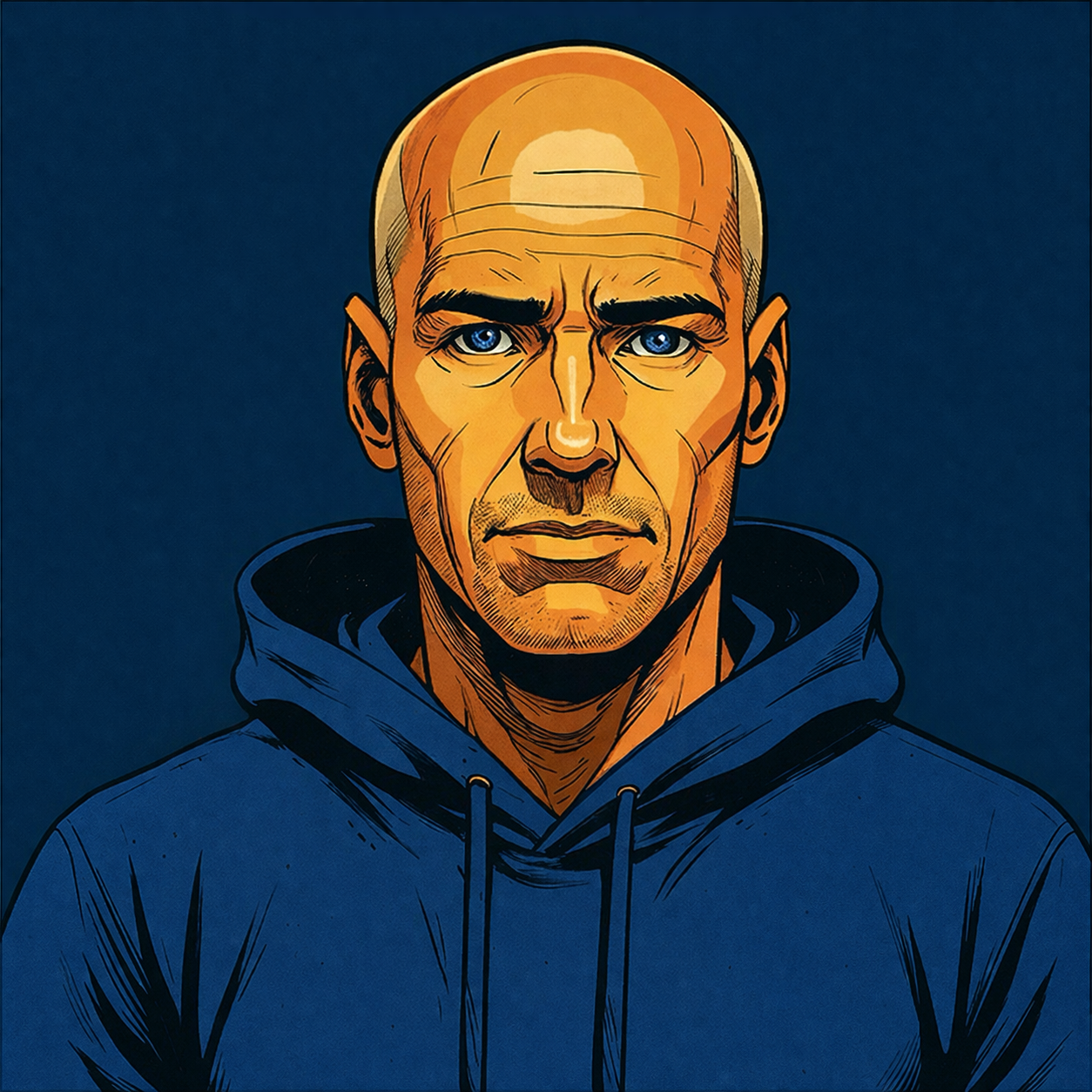 Illustrated portrait of TC, founder of TC888